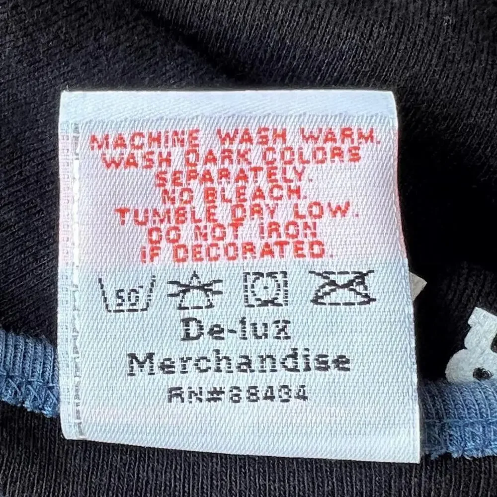 Y2K Harley Davidson Eagle Black & Blue Long Sleeve Top | Size Medium - Picture 7 of 7